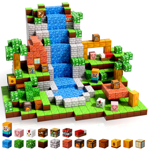 Magnetic Blocks 100PCS - Magnetic Building Cube Game, Construction Toys for Boys & Girls Age 3-4, 5 6 7 8 9 10, STEM Montessori Stacking Toy for Toddlers & Kids Christmas Birthday