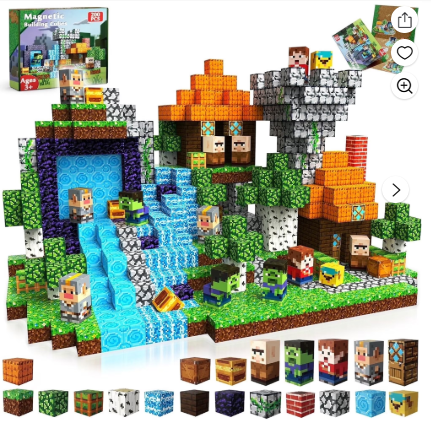 Annexfun 200 PCS Magnetic Blocks - Magnetic Building Blocks Cubes Adventurer, Magnet Toys for Kids Age 3+, Toy Building Set for Kids, Birthday Gifts for Boys Girls Age 4-8, 8-12