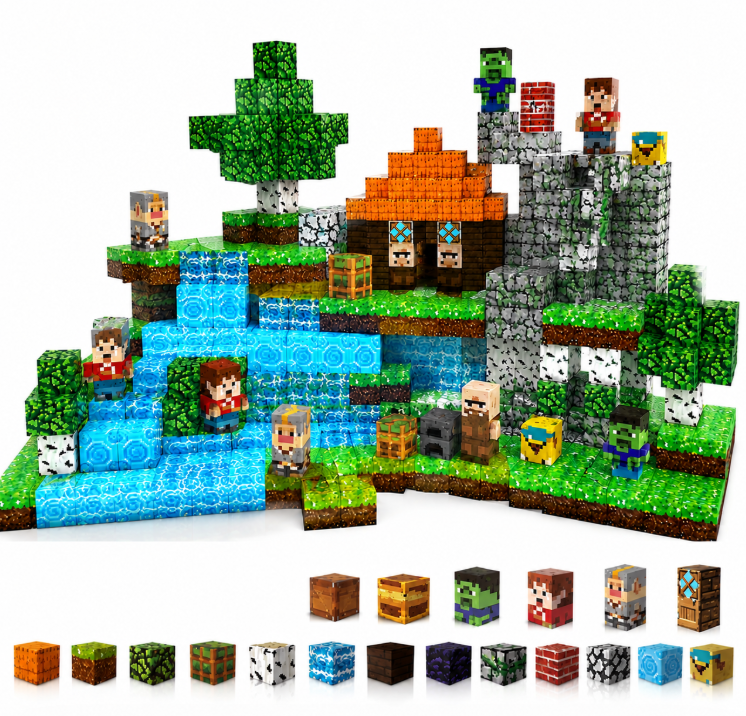 200 PCS Magnetic Blocks - Magnetic Building Blocks Cubes Adventurer, Magnet Toys for Kids Age 3+, Toy Building Set for Kids, Birthday Gifts for Boys Girls Age 4-8, 8-12