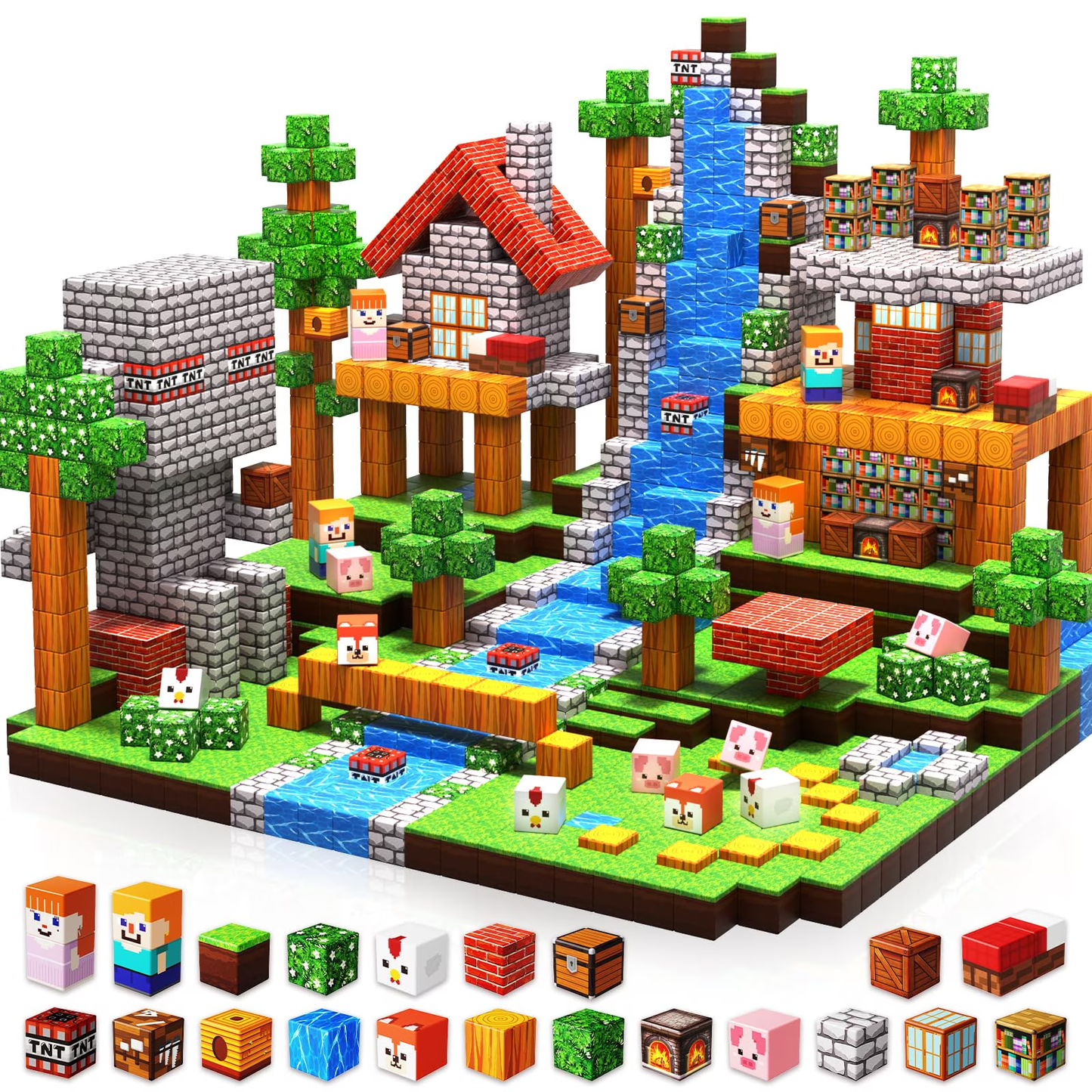Annexfun Magnetic Building Blocks 150PCS for Boys & Girls, Toddlers STEM Educational Playset